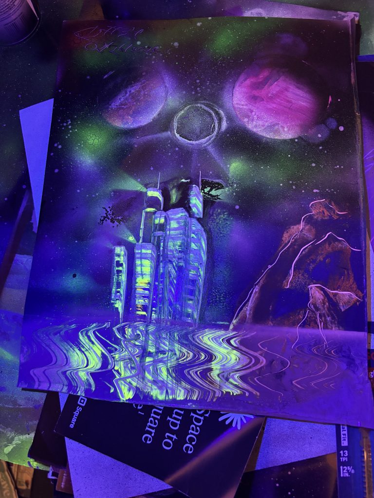 Hand made spray paintings